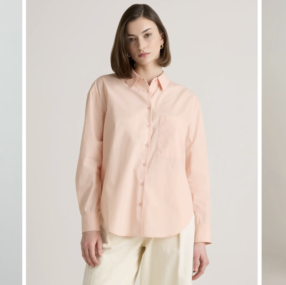 Quince Light Pink Button-Up Shirt